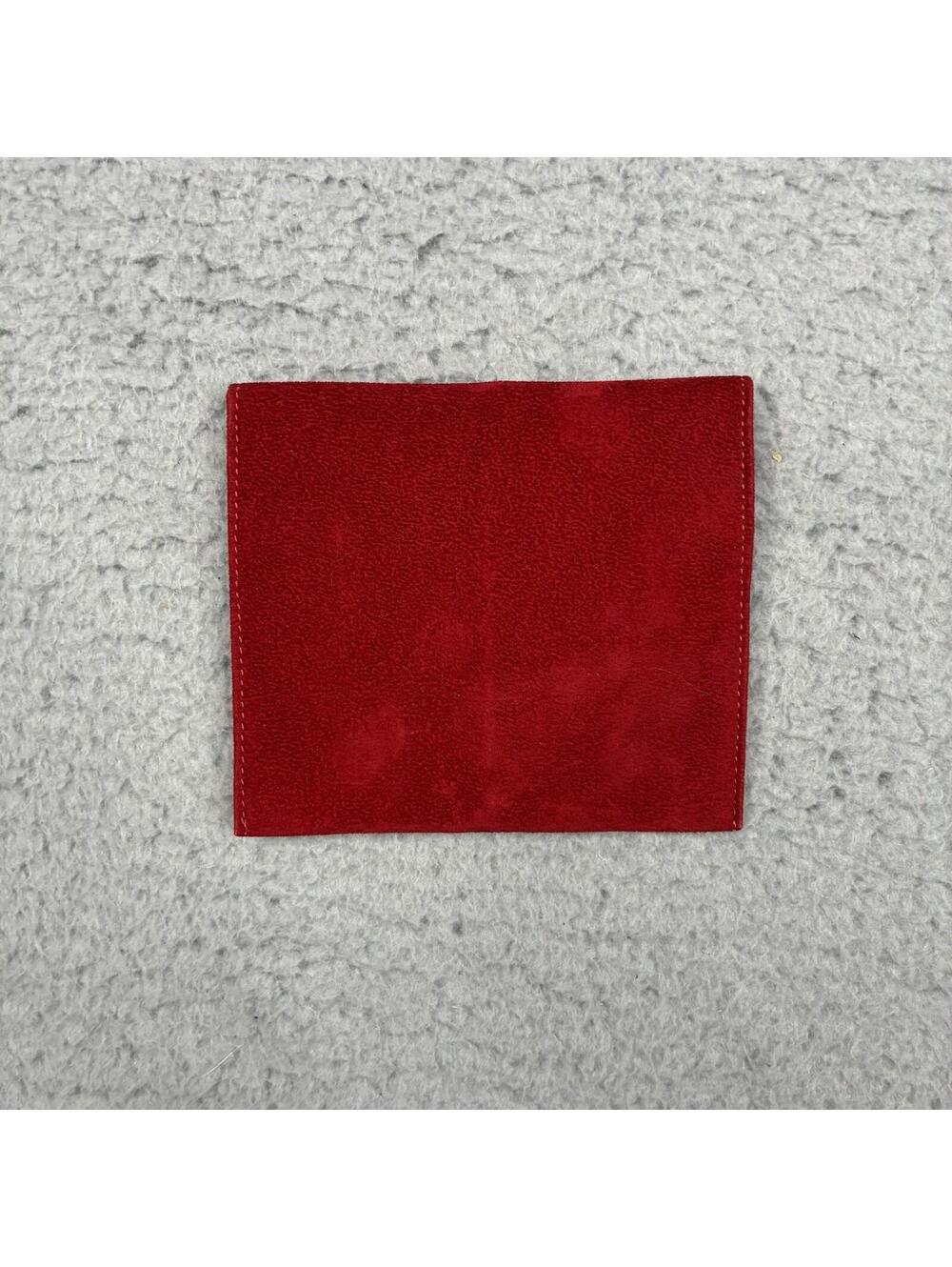 Vintage Cartier Red Velvet Travel Pouch Snap Closure Small 5x4.5" - Picture 9 of 10